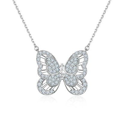 'Rena' Necklace 925 Sterling Silver Butterfly Pendant