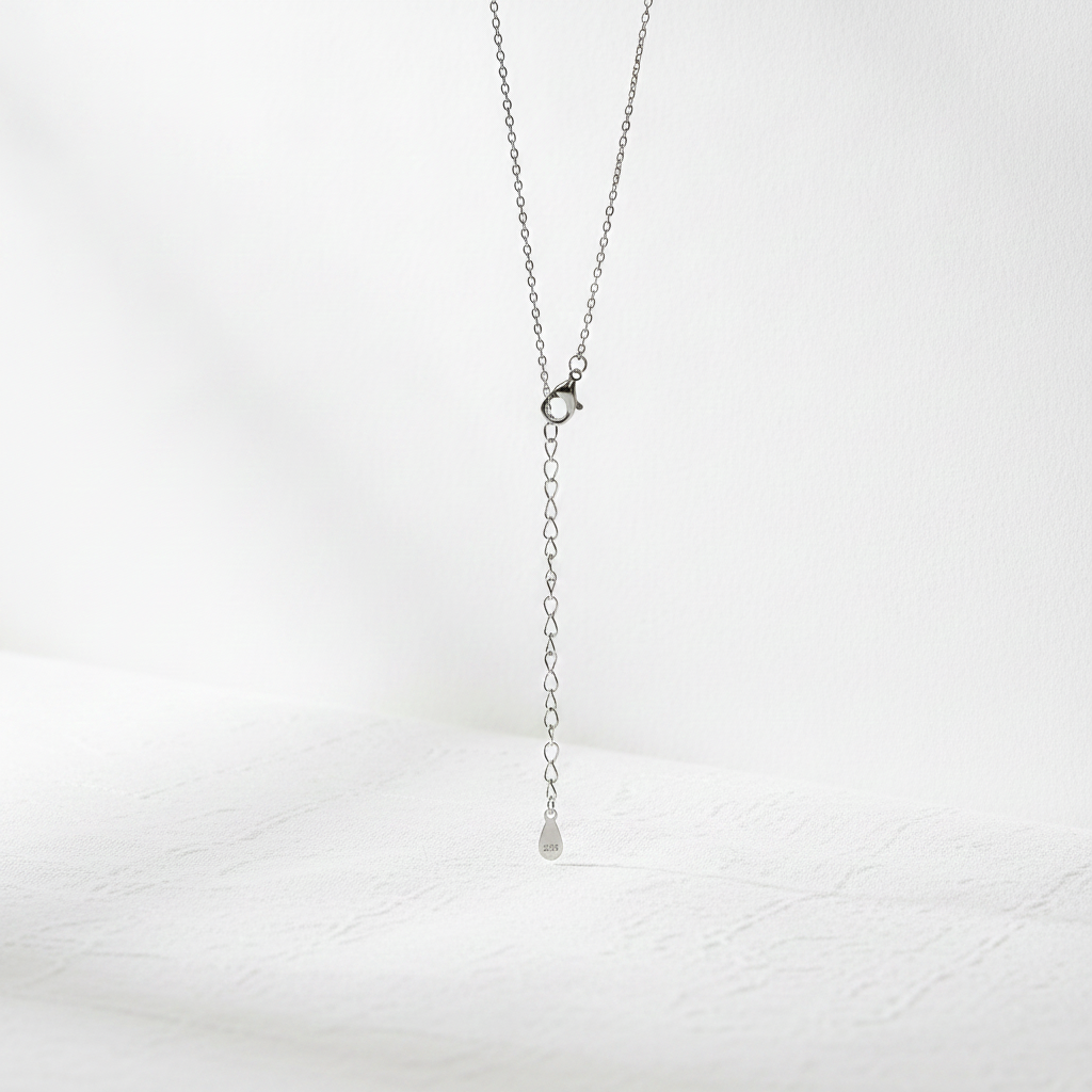 Sterling Silver Rose Necklace