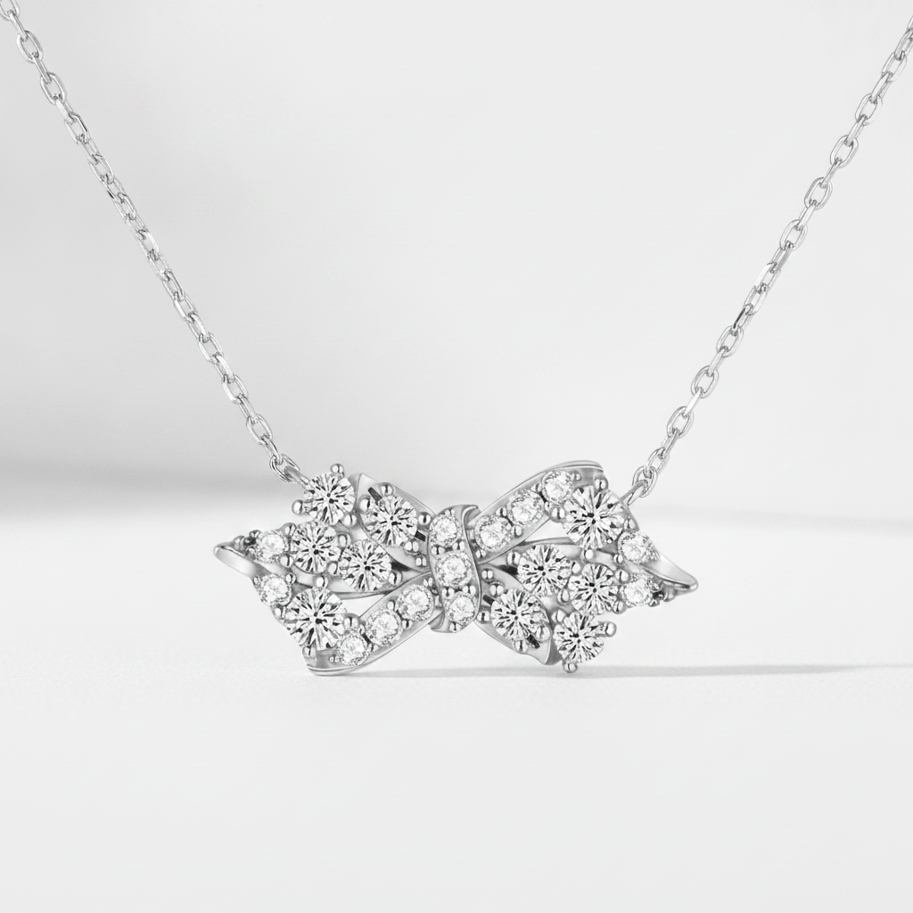 Sterling Silver Bow Necklace