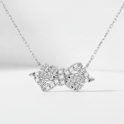 Sterling Silver Bow Necklace
