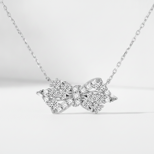 Sterling Silver Bow Necklace