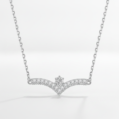Sterling Silver Chevron Necklace | Freya