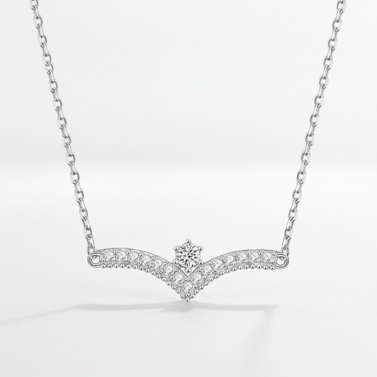 Sterling Silver Chevron Necklace | Freya