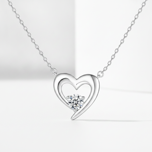 Sterling Silver Heart Necklace | Luved