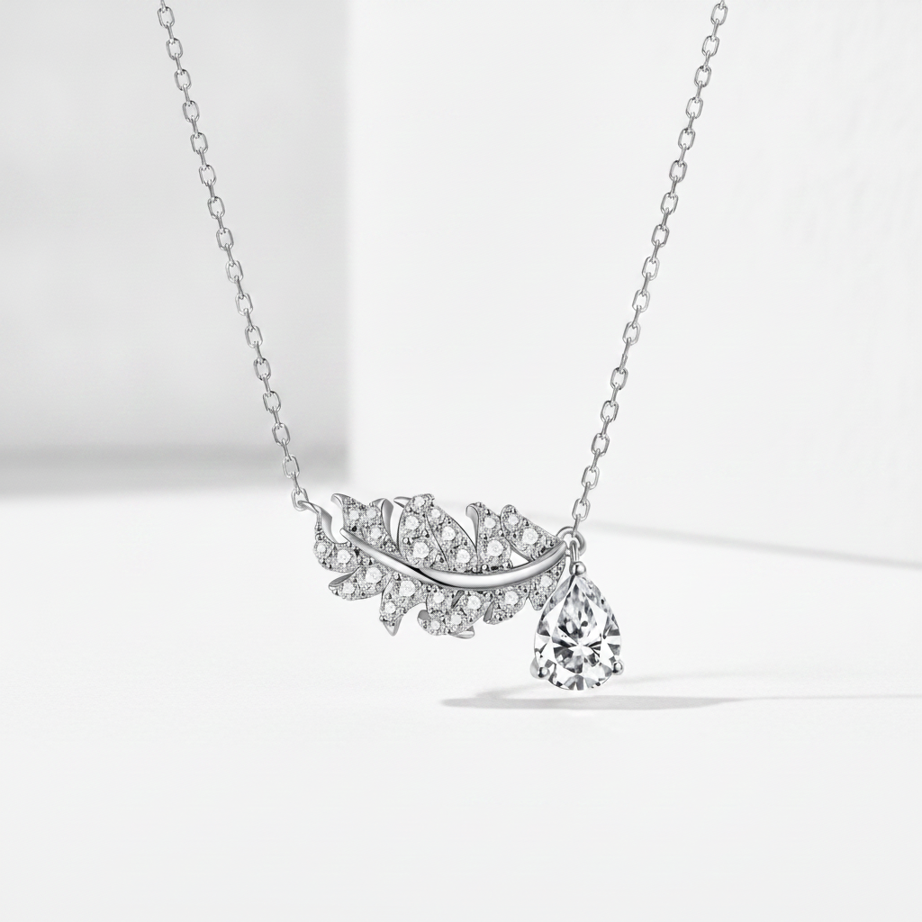 Sterling Silver Leaf Necklace | Kara