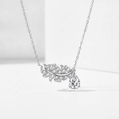 Sterling Silver Leaf Necklace | Kara