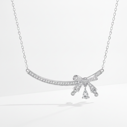 Sterling Silver Ribbon Necklace | Helen