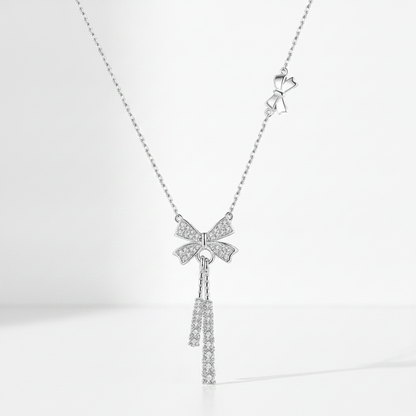 Sterling Silver Ribbon Necklace | Ilsa