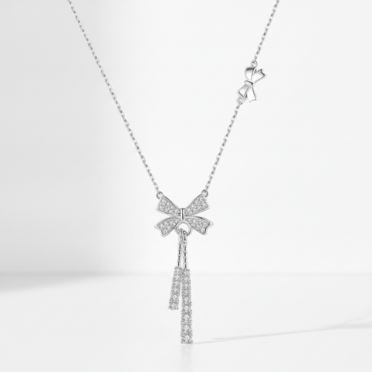 Sterling Silver Ribbon Necklace | Ilsa