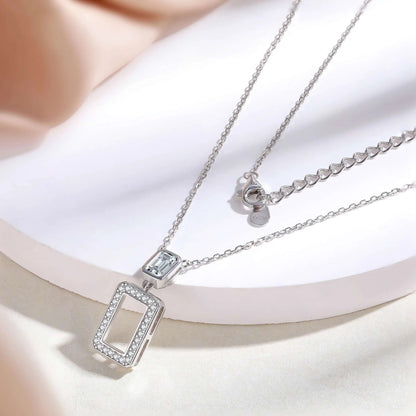 Sterling silver minimalist necklace with lobster clasp